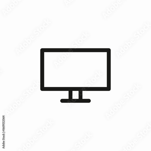 computer screen icon sign vector