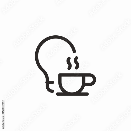 drinking coffee icon sign vector