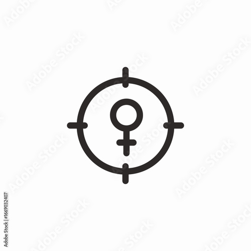 female target icon sign vector