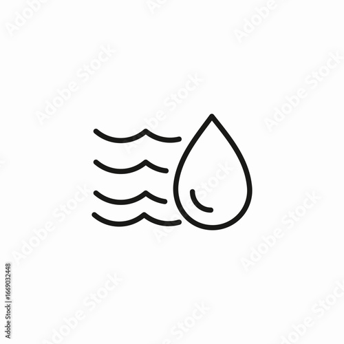 flowing drop icon sign vector