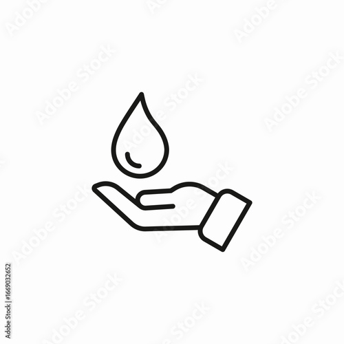 hand drop icon sign vector