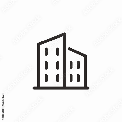 modern city icon sign vector
