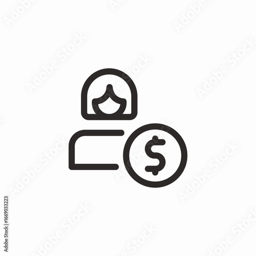 salary person icon sign vector