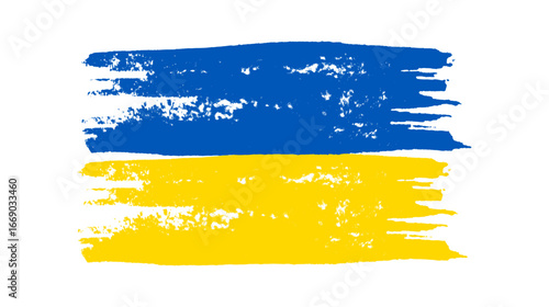 Ukrainian national flag in grunge style