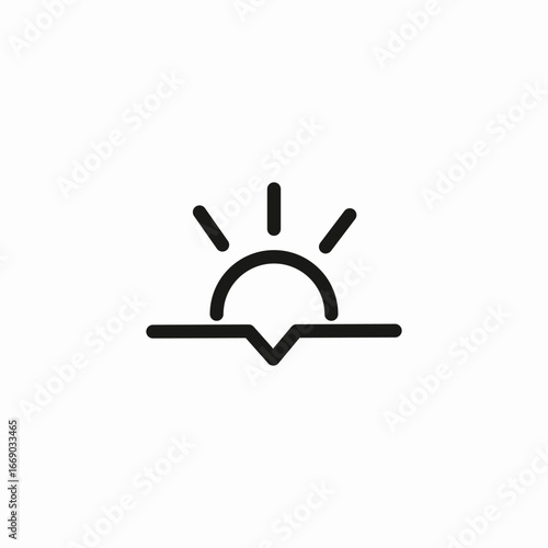 sunrise morning icon sign vector