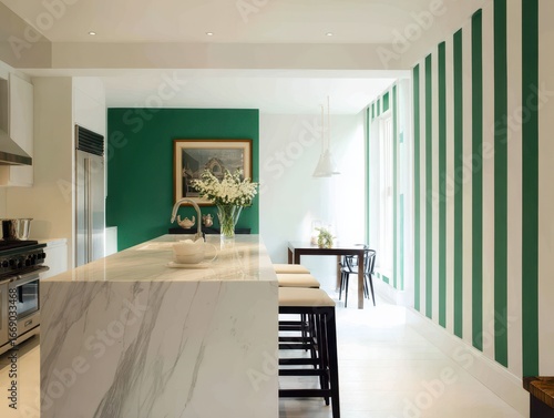 A bright, airy kitchen boas...
