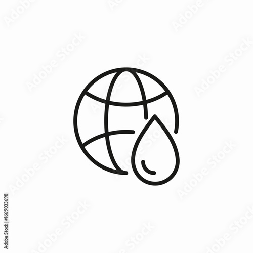 water globe icon sign vector