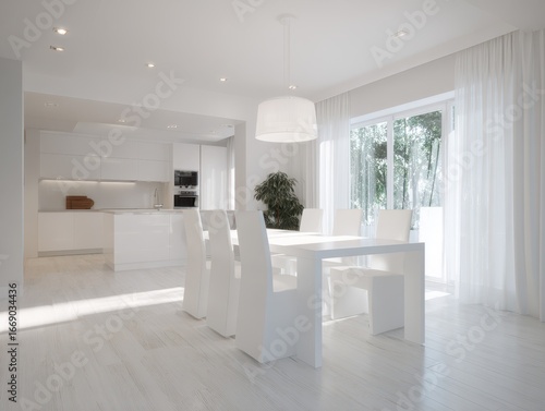 A bright and airy dining ar...