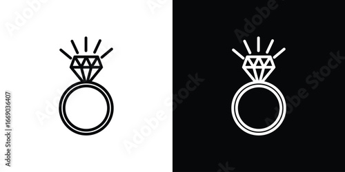 Wedding ring icon. Signs and symbols for mobile app, UI, UX