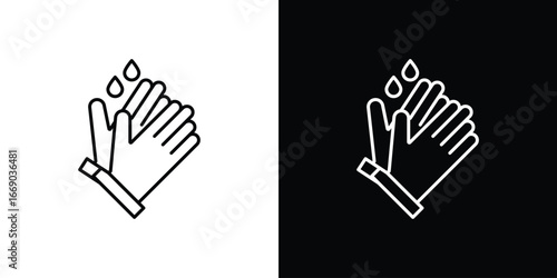 Wash hands icon. Signs and symbols for mobile app, UI, UX