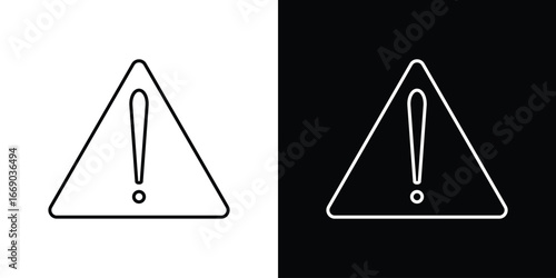 Warning triangle icon. Signs and symbols for mobile app, UI, UX
