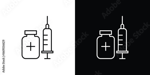 Vaccination icon. Signs and symbols for mobile app, UI, UX