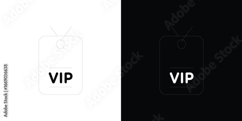 VIP pass icon. Signs and symbols for mobile app, UI, UX