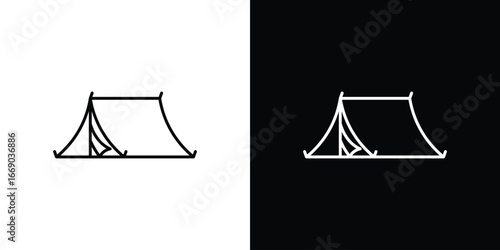 Tent icon. Signs and symbols for mobile app, UI, UX