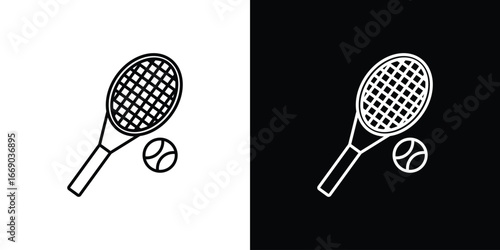 Tennis icon. Signs and symbols for mobile app, UI, UX