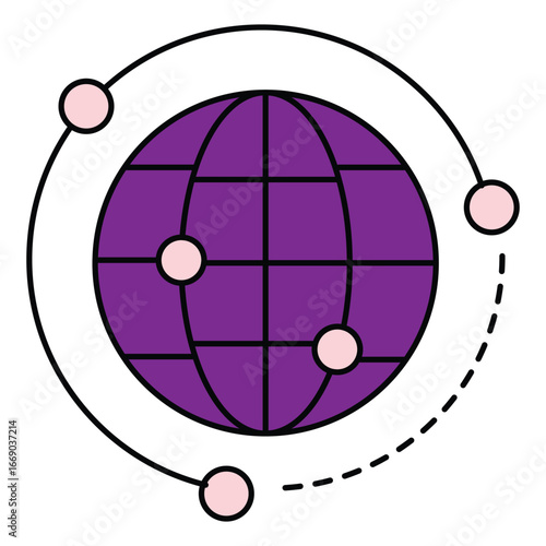 Global Connectivity Internet Technology Vector Icon