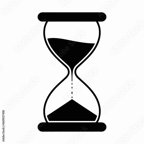 Vector art of icon of an hourglass, a symbol of time, deadlines, and the passage of time