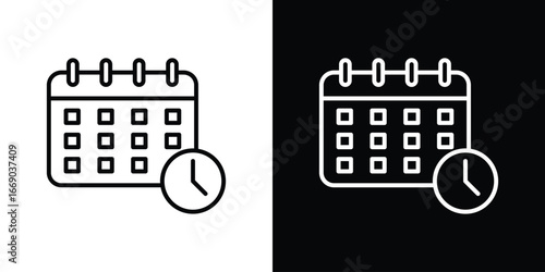 Schedule icon. Signs and symbols for mobile app, UI, UX