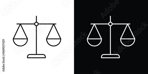 Scales of justice icon. Signs and symbols for mobile app, UI, UX