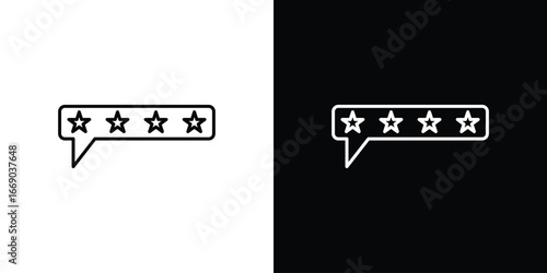 Review icon. Signs and symbols for mobile app, UI, UX