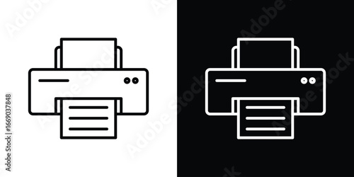 Printer icon. Signs and symbols for mobile app, UI, UX