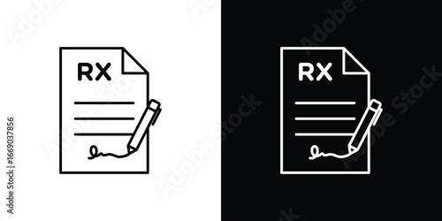 Prescription icon. Signs and symbols for mobile app, UI, UX