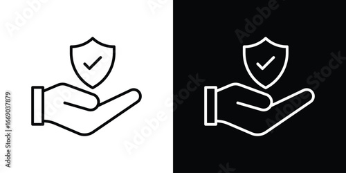 Policyholder icon. Signs and symbols for mobile app, UI, UX