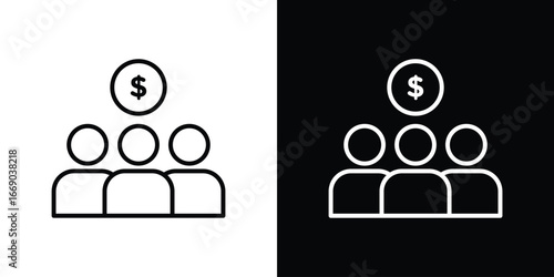 Mutual funds icon. Signs and symbols for mobile app, UI, UX