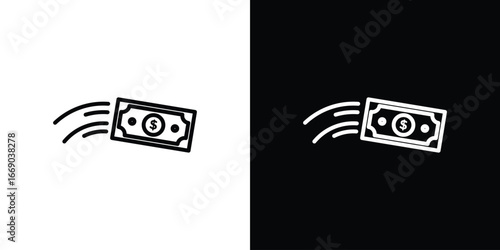 Money transfer icon. Signs and symbols for mobile app, UI, UX