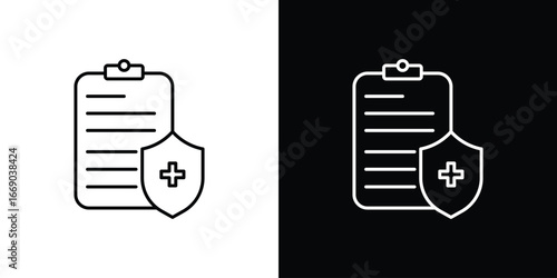 Medical insurance icon. Signs and symbols for mobile app, UI, UX