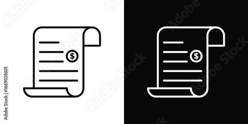 Invoice payment icon. Signs and symbols for mobile app, UI, UX