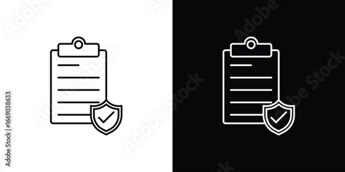 Insurance policy icon. Signs and symbols for mobile app, UI, UX