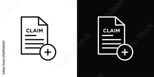 Insurance Claim icon. Signs and symbols for mobile app, UI, UX