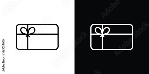 Gift card icon. Signs and symbols for mobile app, UI, UX