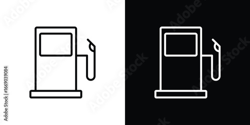 Gas station icon. Signs and symbols for mobile app, UI, UX