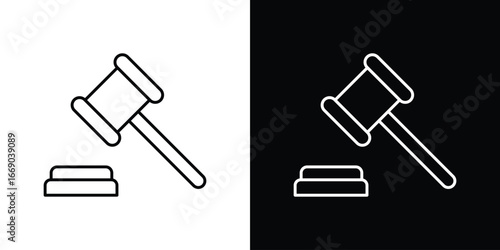 Gavel icon. Signs and symbols for mobile app, UI, UX