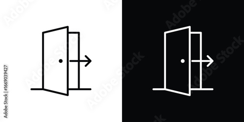 Exit icon. Signs and symbols for mobile app, UI, UX
