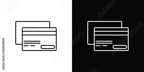 Credit card icon. Signs and symbols for mobile app, UI, UX