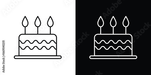 Cake icon. Signs and symbols for mobile app, UI, UX
