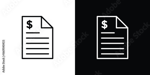Bank statement icon. Signs and symbols for mobile app, UI, UX