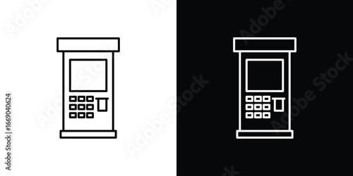 Atm icon. Signs and symbols for mobile app, UI, UX