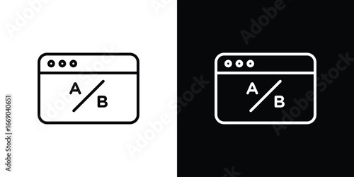A B test icon. Signs and symbols for mobile app, UI, UX