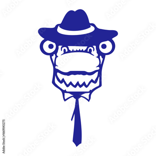 Mr. T-Rex Tyrannosaurus Sir Gentleman Hat Tie Suit Gangster