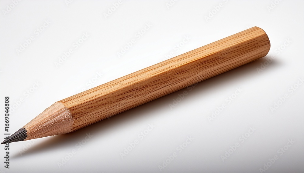 Obraz premium a wooden pencil with a sharpened tip and a black end displaying a natural finish and simple design transparent background