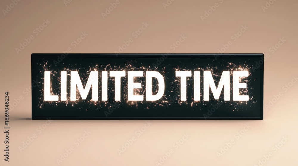custom made wallpaper toronto digitalThe limited time sign shines brightly, promoting an urgent offer or discount
