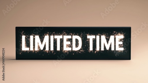 Wallpaper Mural The limited time sign shines brightly, promoting an urgent offer or discount Torontodigital.ca