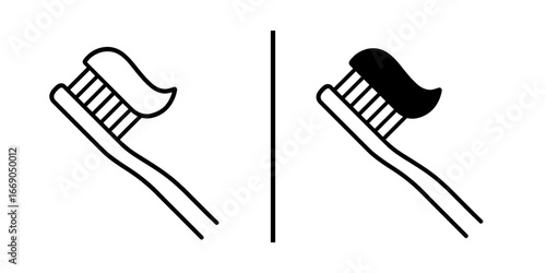 Dual Dental Detail: Illustrative image presents a pair of toothbrushes, one with white and the other with black toothpaste. Emphasizing the simple necessities of daily oral hygiene. 