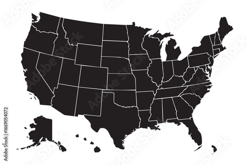 blank united states map vector ai eps png silhouette template for usa geographic projects