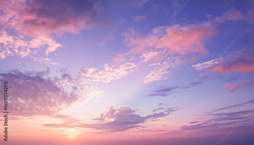 Obraz premium pastel skies sky background with sunrise