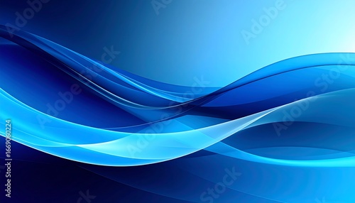 Abstract Blue Waves Background. (6)